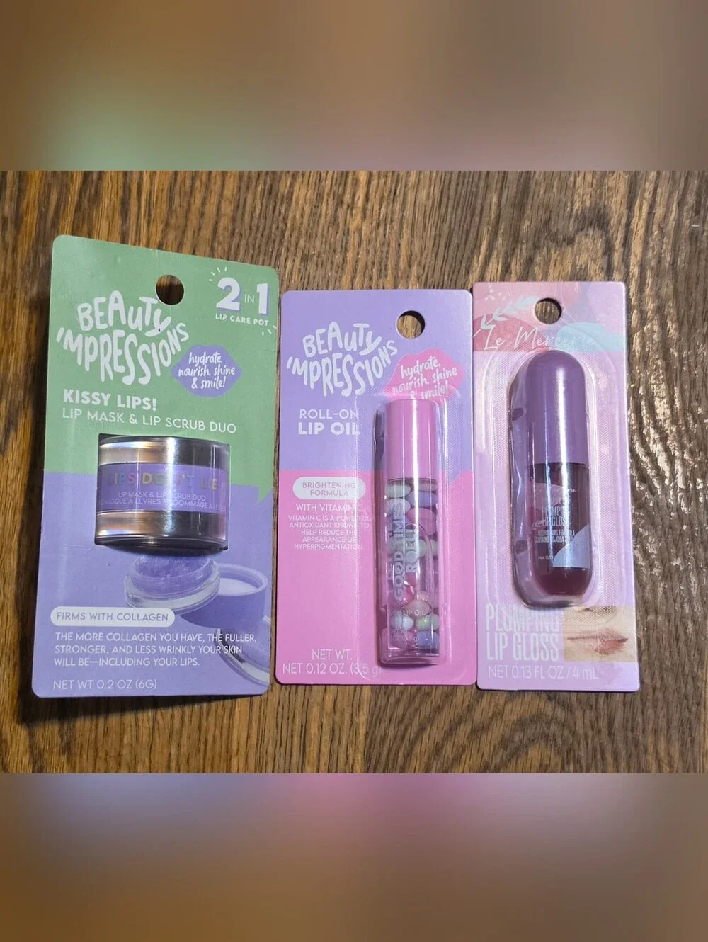 Beauty Impressions Roll-On Lip Oil, 2-in-1 Lip Mask & Scrub + More